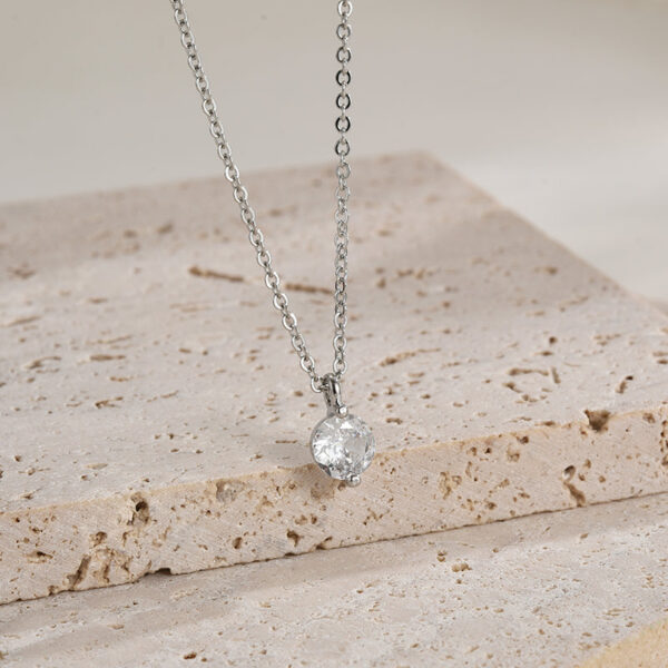 deaf7d721d509f12 Hot Trendy Sterling Sier AAA Zircon Choker Necklaces Simple Shiny Diamond CZ Pendants For Women Fine Jewelry Wholesale