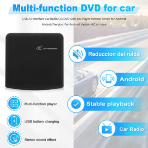 deb3237753adc227 1 PCS Car CD/DVD Dish Box USB 2.0 Interface External Stereo Black For Android Player Radio