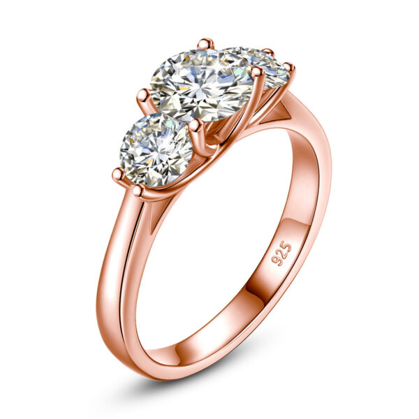 ded222f31d5f5f95 Yellow Gold Moissanite Rings for Women Total Is 2ct D Color VVS1Eternity Engagement Jewelry With Certificate Original Trend Gift