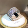 dede64120d02e795 Sterling sier Eternity Three Rows ring Diamond cz Engagement Wedding Rings for women Men Finger Party Jewelry Wholesale