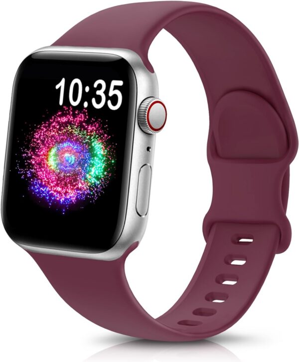 dee500d470b38ceb TreasureMax Sport Band Compatible with Apple Watch Bands 38mm 40mm 41mm 42mm 44mm 45mm 49mm,Soft Silicone Strap Compatible for Apple Watch Series 9 Ultra 8 7 6 5 4 3 2 1 SE Men Women Grey 38/40/41MM