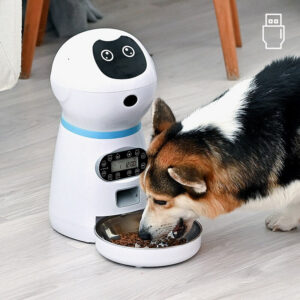 dee7b44ab47a8f82 1PC Automatic Pet Intelligent Remote Control Cat And Dog Feeding Timing Quantitative Food hine