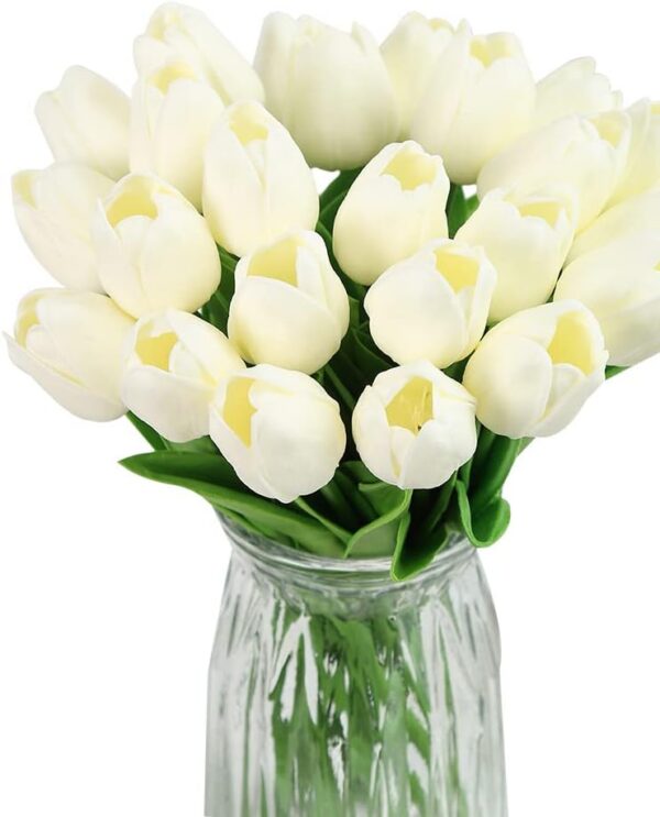def052bb9624bad4 IPOPU Real Touch Purple Tulips 24PCS Artificial Flowers for Decoraion Fake Tulips Light Purple Flowers Floral Arrangements Artificial Faux Tulips Decor for Table Home Kitchen Decor (Light Purple)