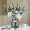 Faux Flowers in Vase,Artificial Flowers in Vase,Table Centerpieces for Dining Room,Flower Centerpieces for Tables,Fake Flowers with Vase,Kitchen Table Decor,Coffee Table Decor
