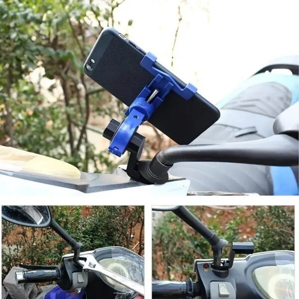 df216c22e5ba2b47 Metal Motorcycle Bike Phone Holder Aluminum Alloy Anti-slip Bracket GPS Clip Universal Bicycle Stand Support for All Smartphones