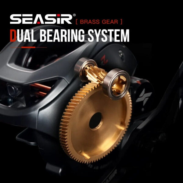 SEASIR Cast X2 Baitcasting Reel 7.3:1 Hybrid Ceramic Carbon Fiber Washer Dual Bearing System N52 Brake Fishing Reels
