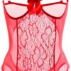 df374d1ab8baffe5 Lingerie for Women Sexy Teddy One-Piece Lace Babydoll Bodysuit Nightie Plus Size