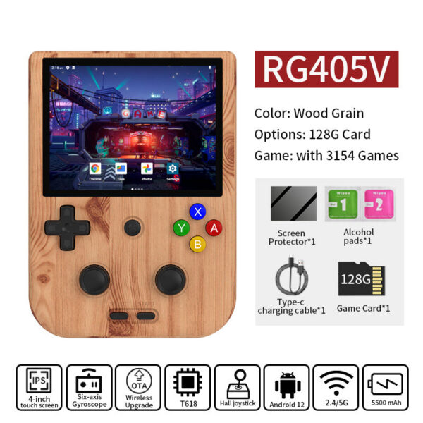 df3d7619dfd6c412 ANBERNIC RG405V Video Handheld Console 4" IPS HD Touch Screen Android 12 System T618 64-bit Wifi Portable Retro Game Player