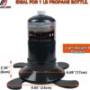 df43fb4d901298b6 Propane Cylinder Base, 16oz/1lb Gas Cartridge ABS Plastic Base Bracket Gas Bottle Fixed Support, Foldable Gas Tank Base Replacement for Camping Hiking Outdoor
