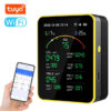df590772cfe9a56a Tuya WiFi 15 in 1 Air Quality Detector Household Portable AQI PM0.3 PM1.0 PM2.5 PM10 CO CO2 TVOC HCHO Tester with Alarm Function