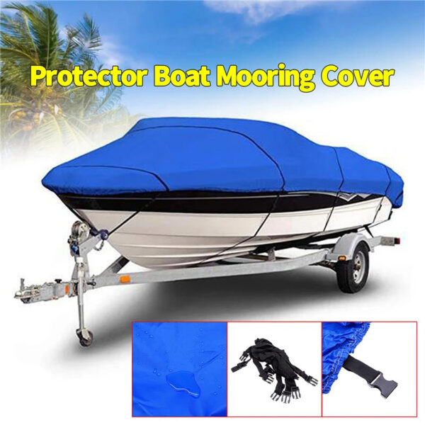 df5b9811eca84ae1 Heavy Duty Fishing Ski Boat Cover for 11-13' 14-16' 17-19' 20-22' V-Hull Waterproof Sunproof UV Protector Boat Mooring Cover