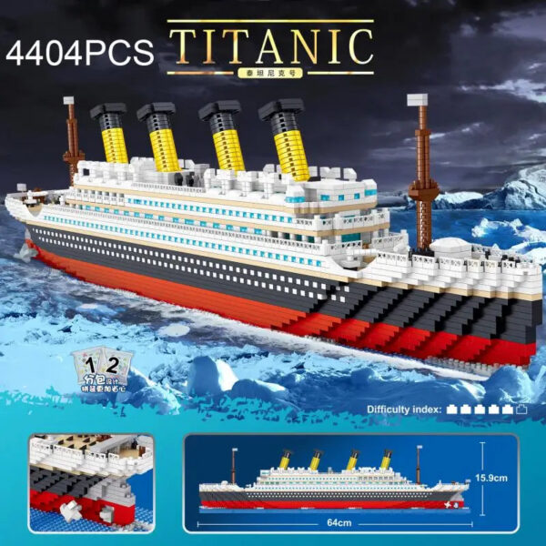 df67a86065184184 4404PCS Titanic Building Blocks Cruise Ship Mini Assemble Bricks Model DIY Toys Kits Desktop Decoration Holiday Gifts For Adult
