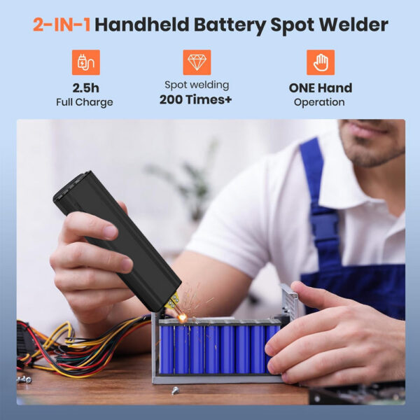 DIY Portable Handheld Battery Spot Welder for 18650 Lithium Battery, Strip and Nickel Belt Welding