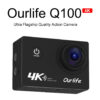 df6ee073c7ac40b2 Ourlife 4K Action Camera Ultra HD 16MP WiFi 2.0 inch Screen 170D DVR Webcam Underwater 30M Helmet Video Recording Sport Camera