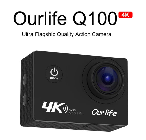 df6ee073c7ac40b2 Ourlife 4K Action Camera Ultra HD 16MP WiFi 2.0 inch Screen 170D DVR Webcam Underwater 30M Helmet Video Recording Sport Camera
