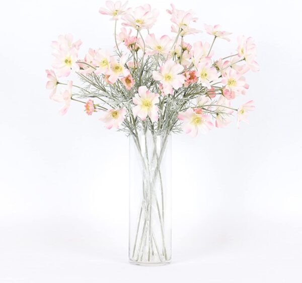 df798ad22136eaa9 2 Pcs Artificial Flowers Plants Calliopsis Silk Flower Arrangements Wedding Bouquets Decorations Plastic Floral Table Centerpieces for Home Kitchen Garden Party Decor Approx 23.6'' High - Light Pink