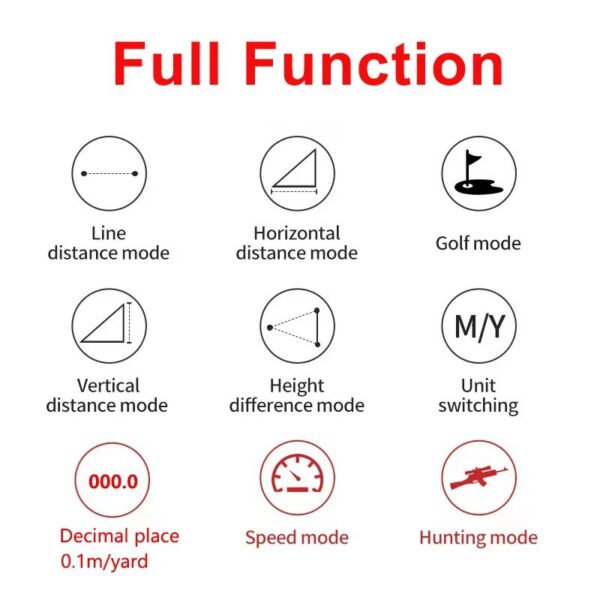 ARTBULL Laser Hunting Outdoor 1000yard Golf Rangefinder Speed Distance Meter Monoculars