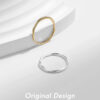 MODIAN 925 Sterling Silver Simple Geometric Line Twisted Ring Trendy Stackable Gold Color Fine Jewelry For Women Party Gifts