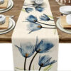 dfb06030901f3dcf Tulip Linen Rustic Farmhouse Style Runner 13X70 Inch,Kitchen Dining Table Decoration for Indoor Outdoor Home