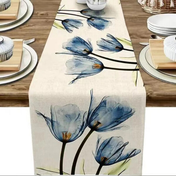 dfb06030901f3dcf Tulip Linen Rustic Farmhouse Style Runner 13X70 Inch,Kitchen Dining Table Decoration for Indoor Outdoor Home