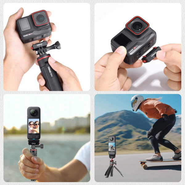 dfb89f08146b8823 Ulanzi IN01 Magnetic Quick Release Mount Kit for Insta360 X4/X3/ONE X2/X/ GoPro Hero 13 with 1/4" Screw Action Camera Interface