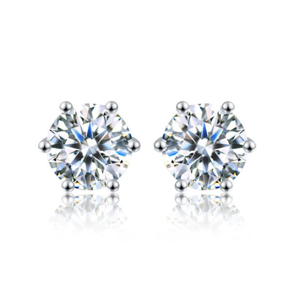 dfc250b3a8e6e7f5 DW 0.5ct-2ct D Color Certified Moissanite Stud Earrings Lab Created Diamond 925 Sterling Silver Gold Plated Wedding Jewelry