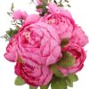 dfd739e8f0ef0991 Duovlo Springs Flowers Artificial Silk Peony Bouquets Wedding Home Decoration,Pack of 1 (Spring Red)