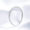 Smyoue Test Passed Moissanite Matching Wedding Diamond Band for Women Sterling Sier Female Crown Single Tail Ring