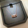 dff1d72eeae5d73f S Sterling Sier Electroplated 14K Gold Mobile Three Diamond Women's Necklace