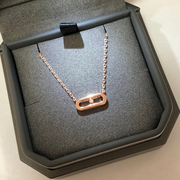 dff1d72eeae5d73f S Sterling Sier Electroplated 14K Gold Mobile Three Diamond Women's Necklace