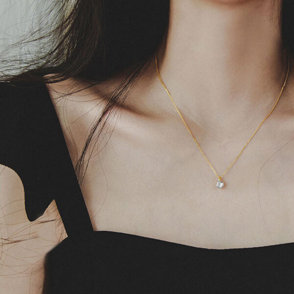 dff829b4ea29755c Hot Trendy Sterling Sier AAA Zircon Choker Necklaces Simple Shiny Diamond CZ Pendants For Women Fine Jewelry Wholesale