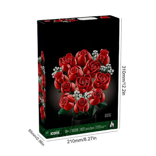 dff885b8d1faf650 Bouquet of Roses Compatible Construction Artificial wers Building Blocks Toys Bricks Birthday Gift Home Decor