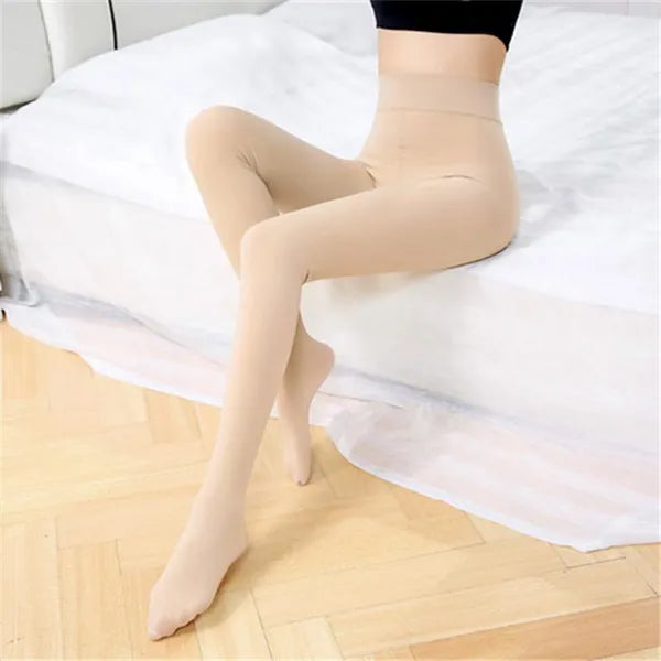 dffadc57f2001053 Sports Socks Winter Thermal Stockings For Women Wear Thick Keep Warm Pantyhose Tight Slim Push Up Hip Black Or Skin Color Long
