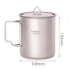 e02b7ee62533080b TOMSHOO Ultralight Titanium Outdoor Portable 2PCS Set 450ml 750ml Camping Picnic Water Cup Mug with Foldable Handle