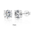 CANNER 0.5-1.2 Carat D Color Moissanite Ear Stud Earrings For Women 925 Sterling Silver Sparkling Piercing Earring Fine Jewelry
