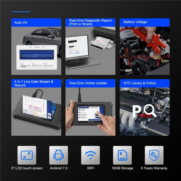 e02cfe4ab0381cfe MUCAR CS6 Automotive Scanner Car Diagnostic Tool ABS SRS TCM ECM TPMS 6 System Code Read Oil Brake 7 Reset Lifetime Free Update