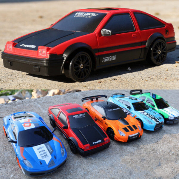 2.4G High speed Drift Rc 4WD Remote Control AE86 Model GTR Vehicle Car RC Racing Cars Toy for Children Christmas Gifts