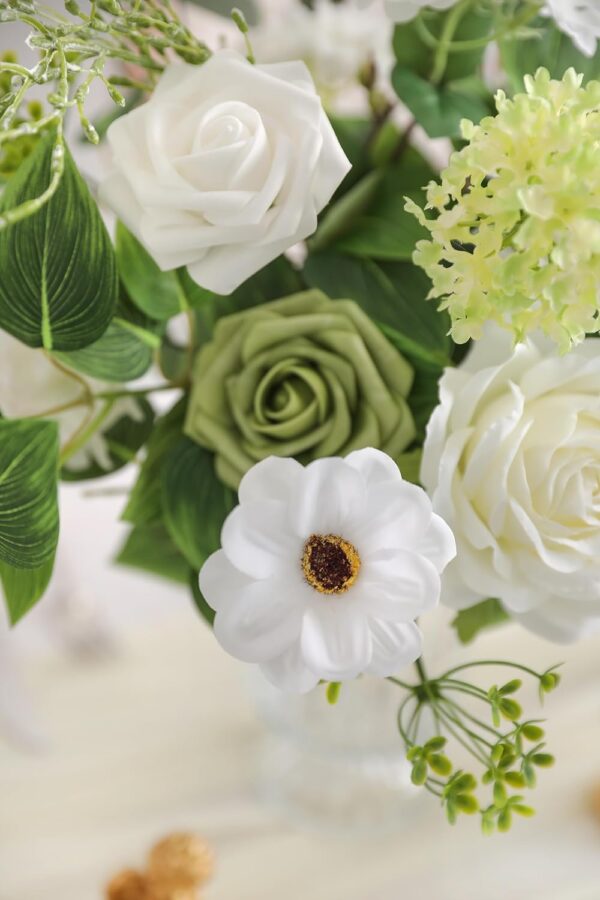 e0463c8c5bbe0293 YYHUAWU Artificial Flowers Combo Set Fake Flower Leaf Box with Stems for DIY Wedding Bouquets Centerpieces Arrangements Baby Shower Party Home Decorations