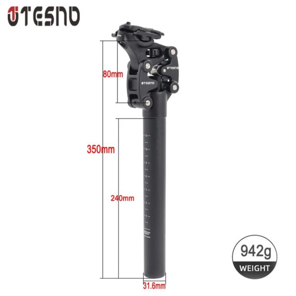 e063c26d36455642 TESNO Bike Seatpost With Shock Absorber 27.2/30.9/31.6mm Mtb Bicycle Seatpost Suspension Four Link Bicycle Saddle Tube 350mm
