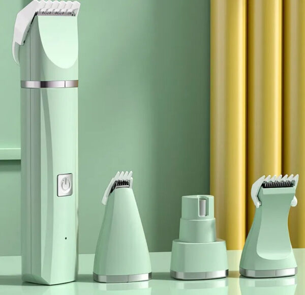 e063ebfe4fa36dba 4-In-1 Grooming And Care Set 4Different Blades Hair Shaver Low Noise Pet Clippers Rechargeable Cordless Safe Dog Trimmer