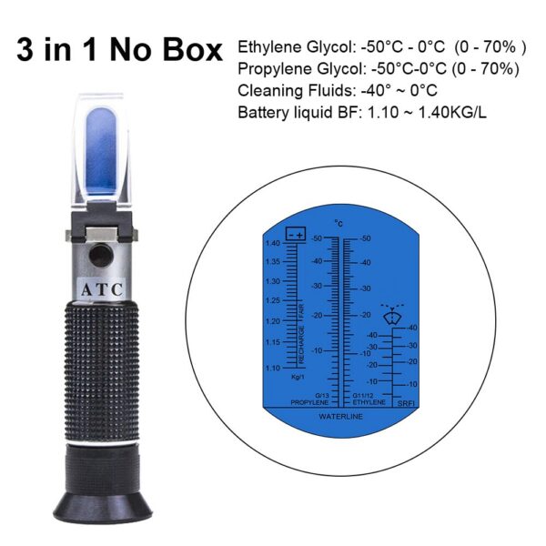 ATC Refractometro Antifreeze Freezing Point Coolant Tester Adblue Concentration Ethylene Glycol Car Battery Refractometer