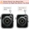 LELONG Compatible with Apple Watch Band 38mm 40mm 41mm Series 9 Series 8 7 6 5 4 3 2 1 SE Ultra, Bling Replacement Bracelet iWatch Band, Diamond Rhinestone Stainless Steel Metal Wristband Strap
