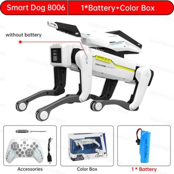 e07d9db98fde7904 Teeggi Electric RC Intelligent Robot Dog Multifunction RC Mechanical Dog with turret Educational Toy Bionic Smart Robot Toy Gift