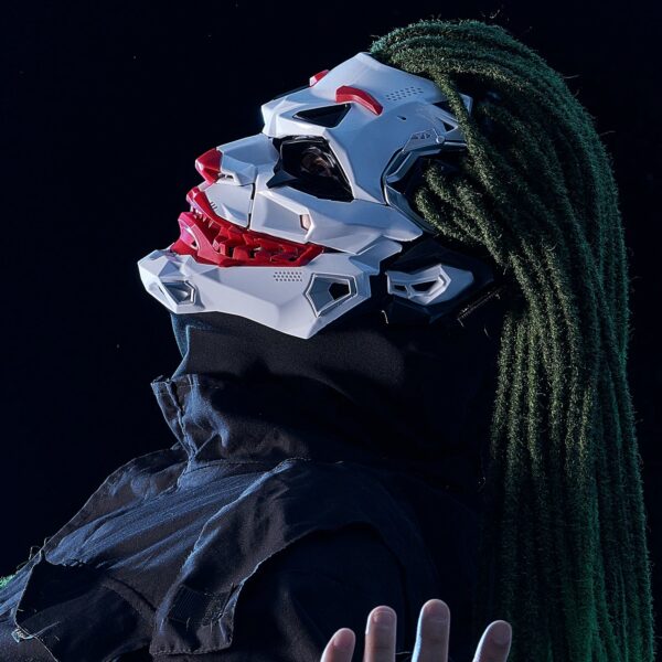 Joker Masks Cyberpunk Masks Clown Braids 2d Cosplay Resin Custom Products Halloween Anime Role-Playing Props And Gifts Toys