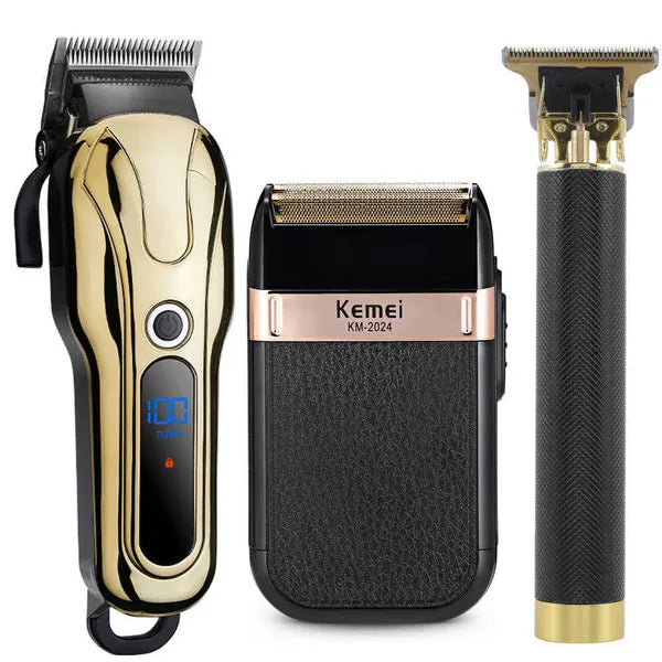 e083588f5ded59f4 Professional Barber Hair Clipper Rechargeable Electric T-Outliner Finish Cutting hine Beard Trimmer Shaver Cordless Corded X0625