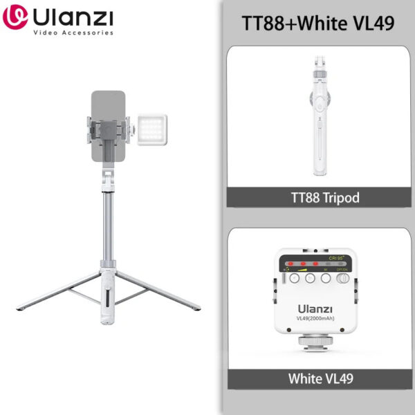 e0896b147da2c0e2 Ulanzi TT88 1.44M Overhead Selfie Stick Phone Tripod with Magnetic Clamp Wireless Remote Extension Tripod for LiveStreaming Vlog
