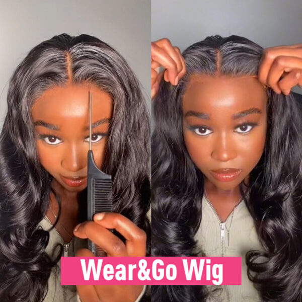 Glueless Ready To Wear And Go Preplucked Wigs Brazilian Body Wave 13x6 HD Lace Frontal Human Hair Wig PreCut 200%