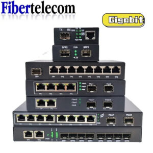 e095fa5b18c48465 Gigabit SFP Media converter SFP to 1/2/4/8 RJ45, 100/1000M fast Ethernet transceiver module, IP camera Fibre Channel switch