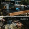 Naturehike Camping Gas Stove for IGT Table, Portable Isobutane Stove with Storage Bag & Foldable Brackets, 3 Burners Camp Stove for Outdoor Car Camping Cooking Tailgating