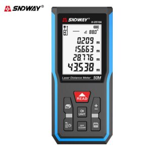 e0b1c2e031afca3e SNDWAY Laser Distance Meter 40M/50M/120M Digital Tape Measure Precision Rangefinder With Distance/Area/Volume/Self-calibration